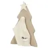 Nativité en résine blanche avec sapin beige ( 10 x15 cm)