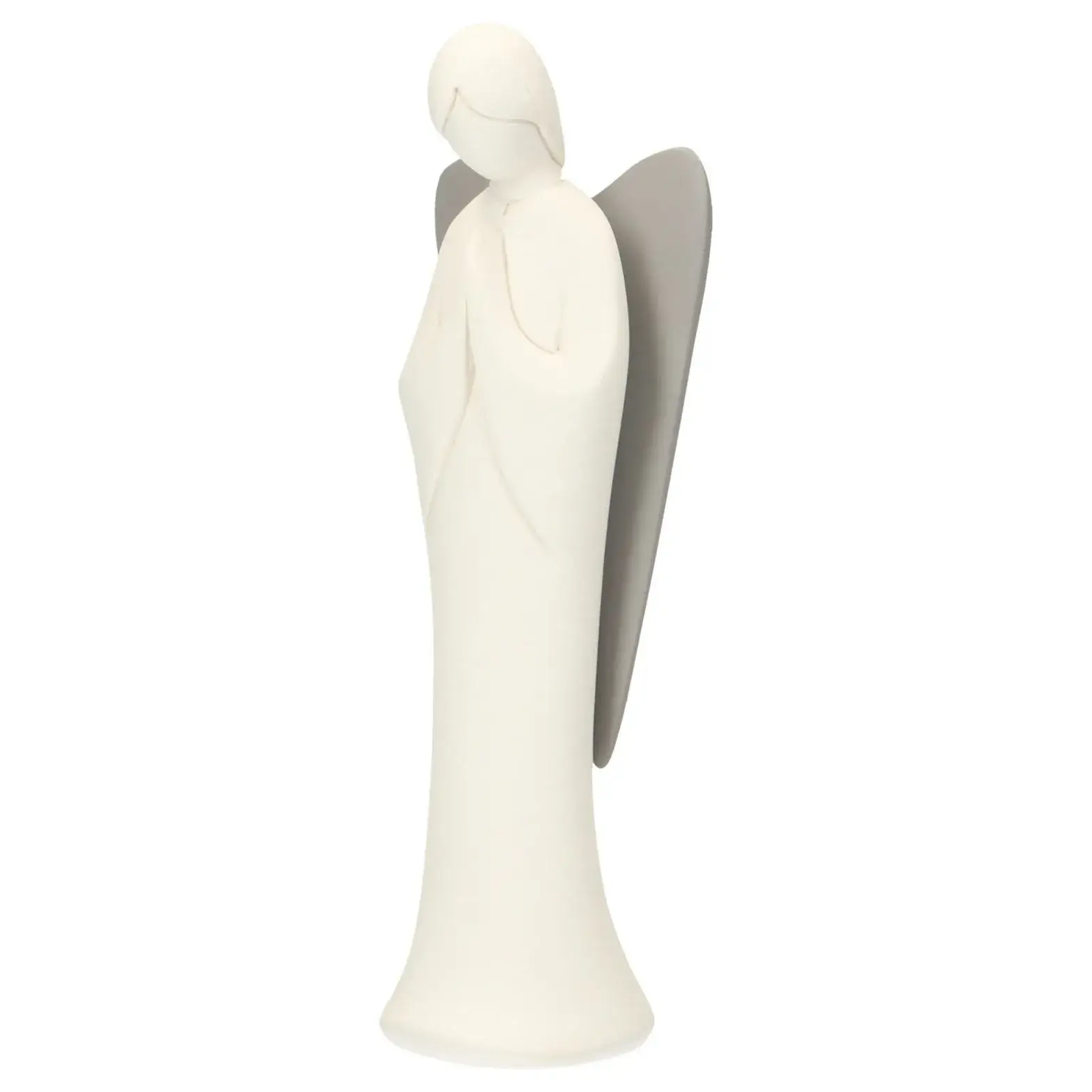 Ange blanc et gris 16 cm