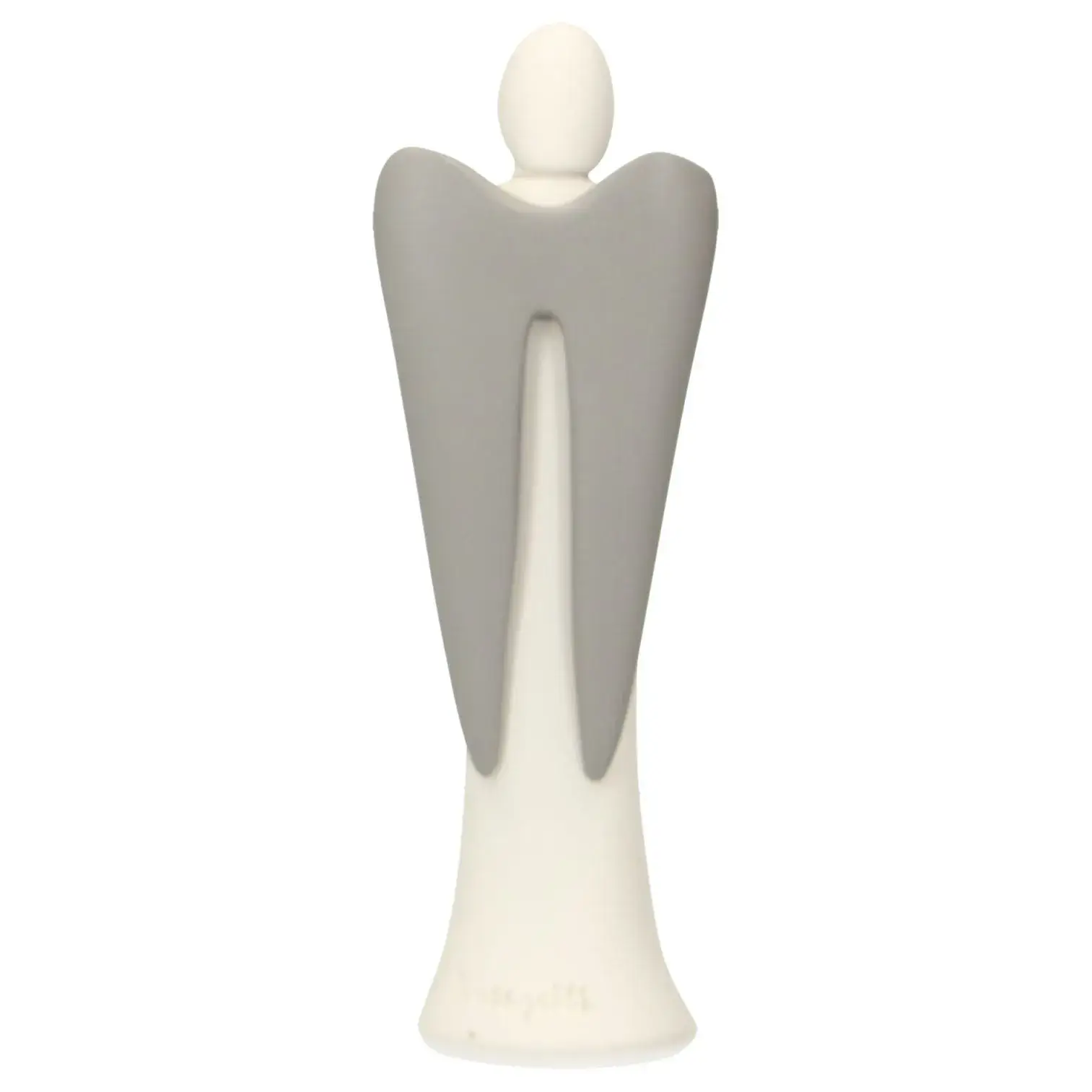 Ange blanc et gris 16 cm