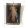 Glass candle 65 x 50 mm Divine Mercy