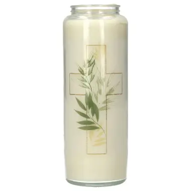 Noveen in glas / Wit / Liturgisch symbool