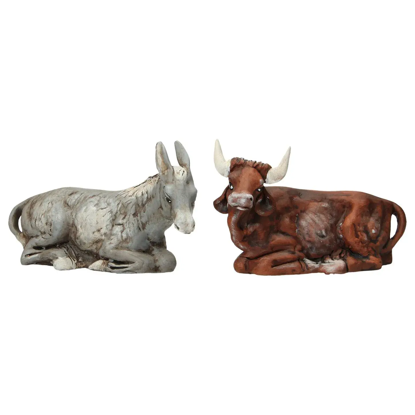 Neapolitan Santon 22 Cm - Ox and donkey
