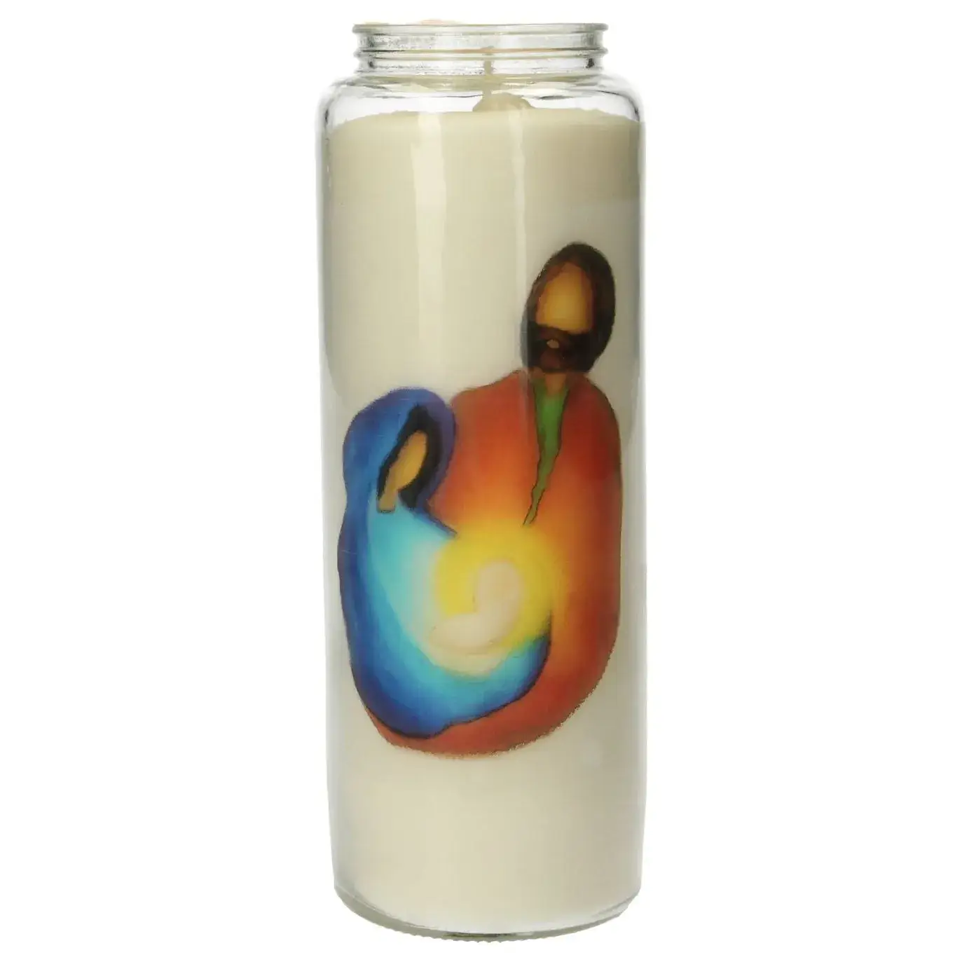 9 days candle in glas Christmas Holy family