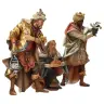 Set de trois rois mages : crèche de Noël en bois Ulrich 15 cm