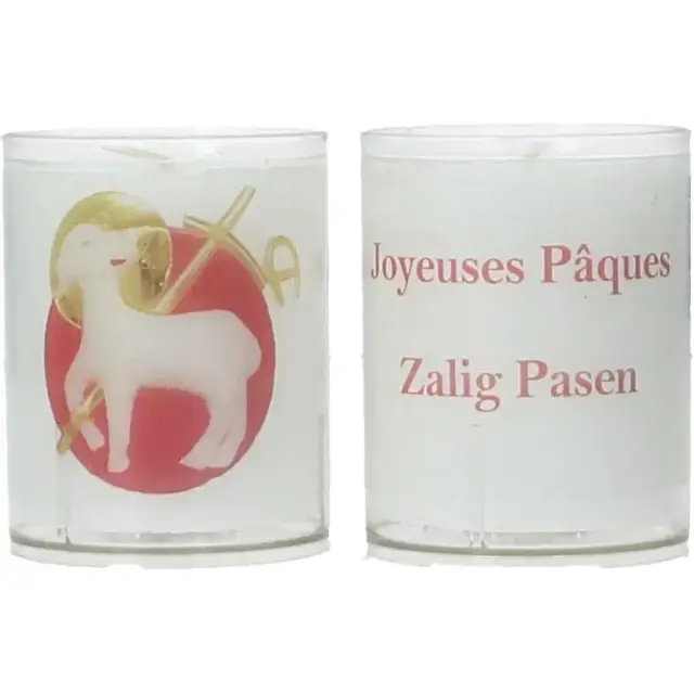 Set of 4 candles Easter text 2 languages