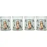 Set of 4 candles Sacred Heart of Mary Text 5 languages