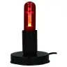 Metal black socket with LED E27 cross lamp
