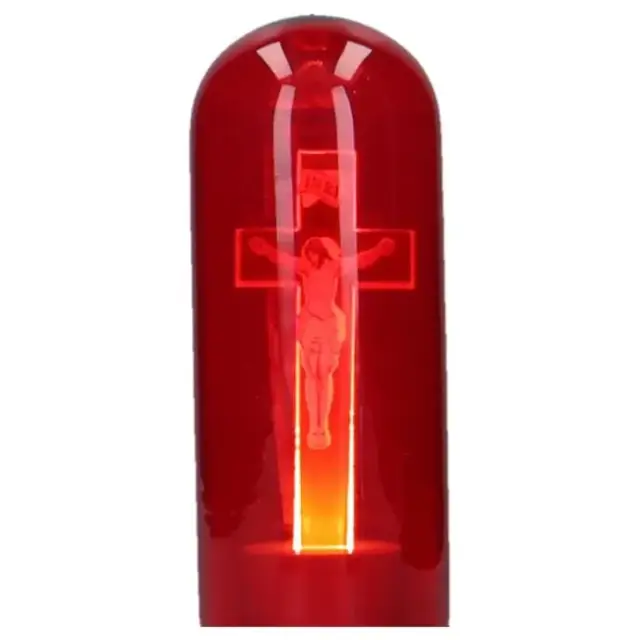 Metal white socket with LED E27 cross lamp