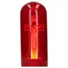 Metal white socket with LED E27 cross lamp