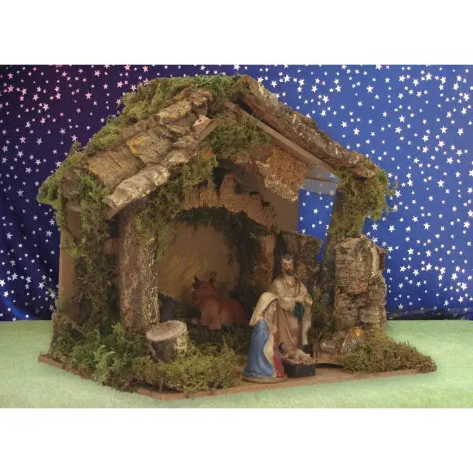 Christmas stable 5 figures 05 cm (20 X 14 X 17 cm)