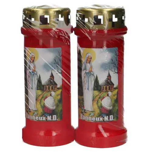 Set of 2 candles App. Banneux / Red