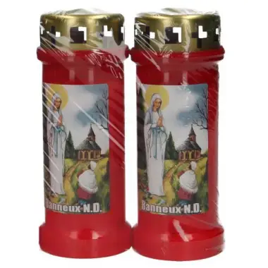 Set de 2 Bougies App. Banneux / rouge