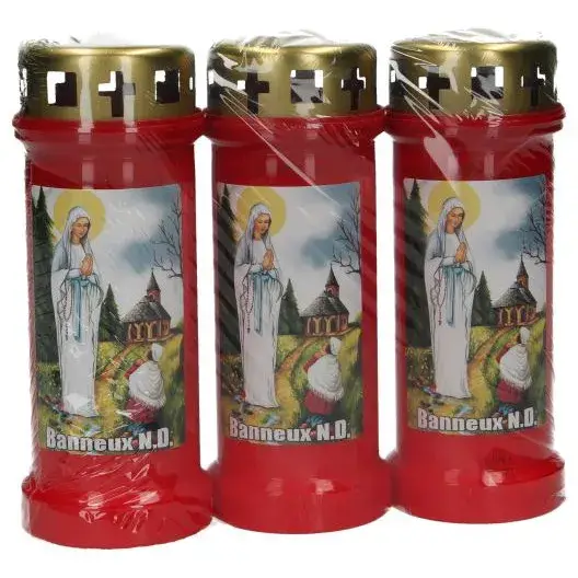 Set of 2 candles App. Banneux / Red