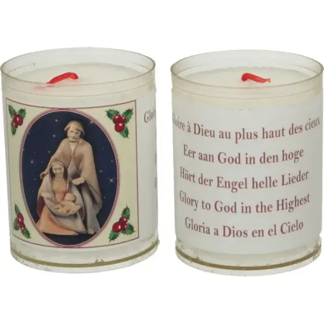 Set of 4 candles Christmas Text 5 languages