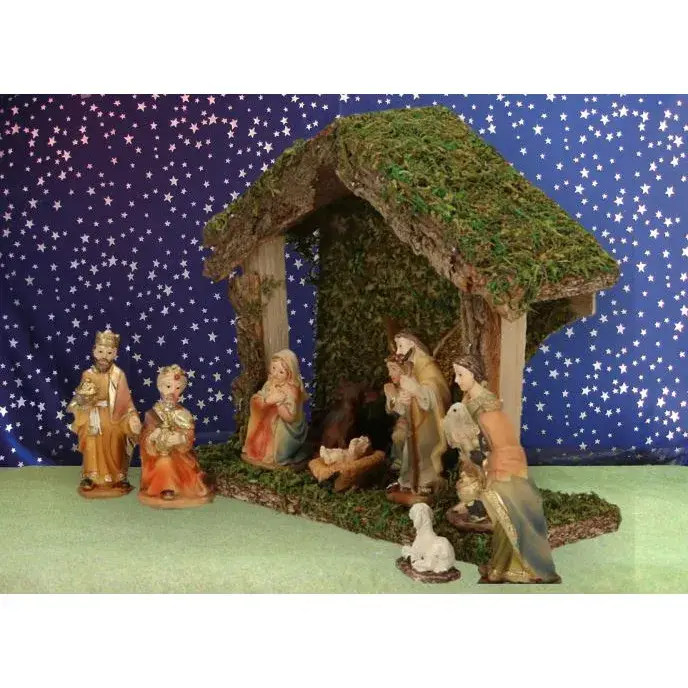 Christmas stable 05 11 figures Cm (14.50 X 5.5 X 12 cm H)