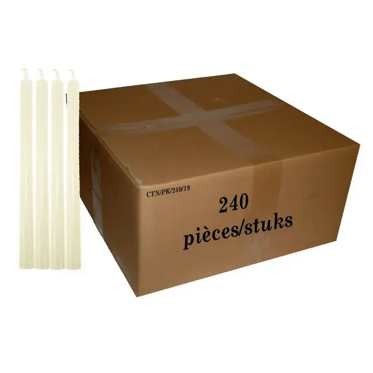 Karton met 240 Processiekaarsen 250 x 19 mm