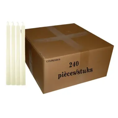 Karton met 240 Processiekaarsen 250 x 19 mm
