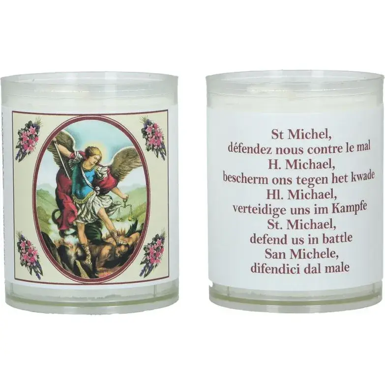Set de 4 bougies - St Michel - texte 5 langues