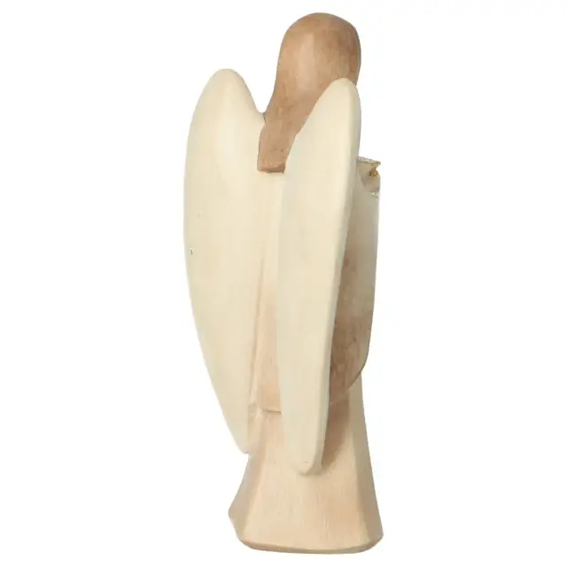 Ange avec étoile en bois sculpté 9 cm