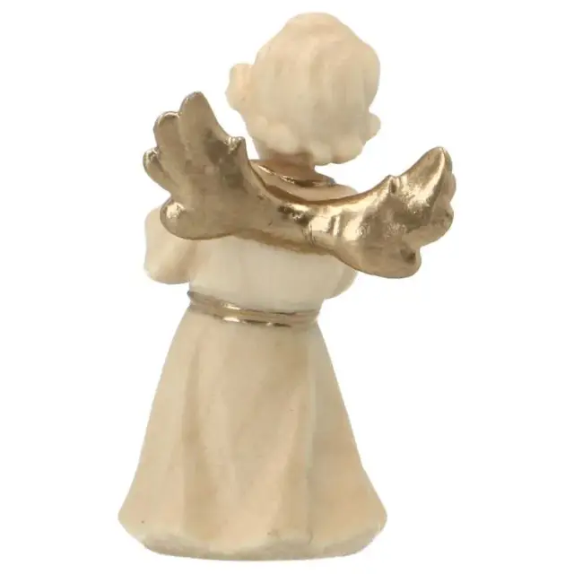 Ange en bois avec trompette - 6 cm Alabaster