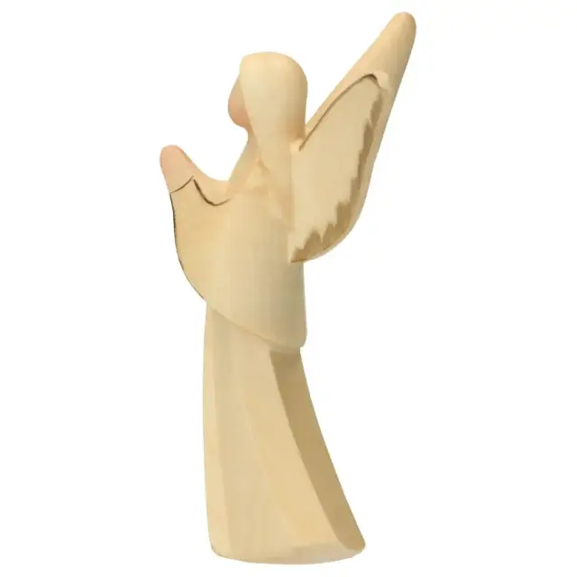 Ange En Bois Sculpte 11cm Alabaster