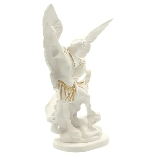 Statue 15 cm - Albâtre + Or - St Michel