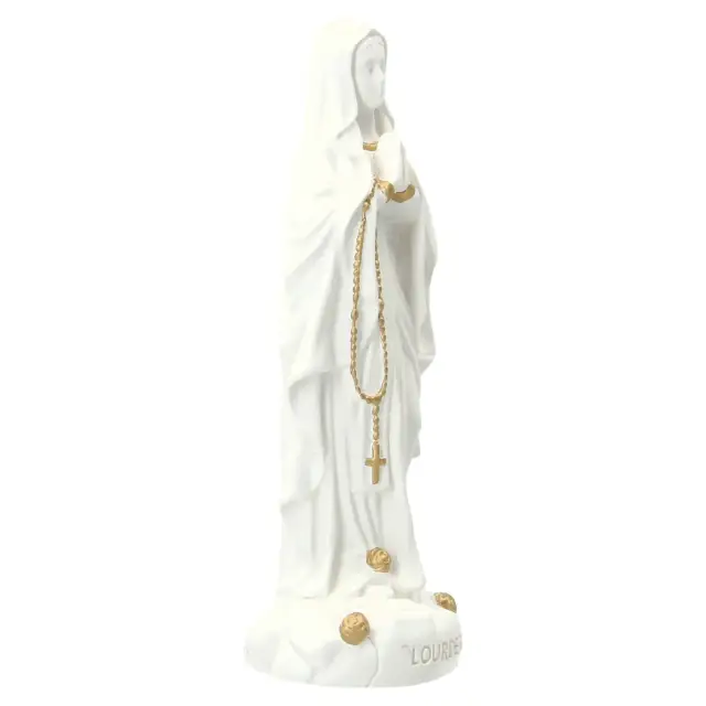 Statue 20 cm - Albâtre + Or - Lourdes