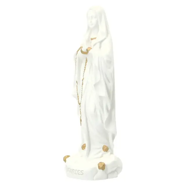 Statue 20 cm - Albâtre + Or - Lourdes