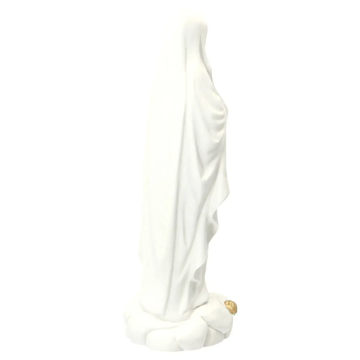 Statue 30 cm - Albâtre + Or - Lourdes