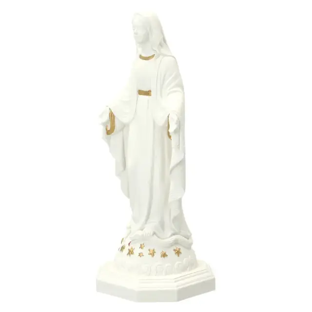 Beeld 20 cm - Alabaster + Goud Wonderbare