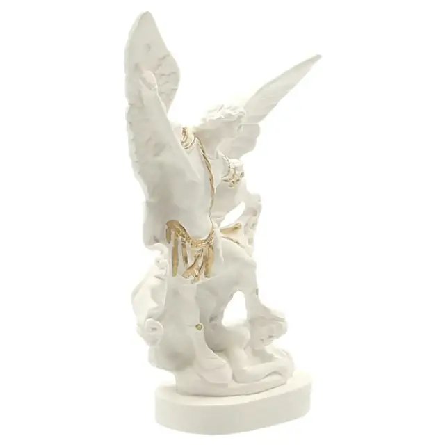 Statue 12 cm - Albâtre + Or - St Michel