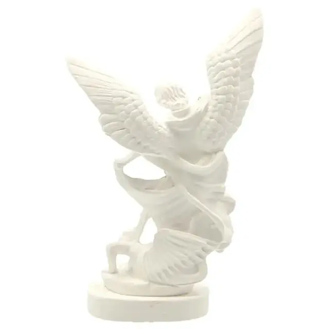 Statue 12 cm - Albâtre + Or - St Michel