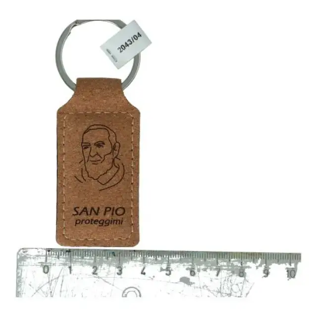 Porte-Clefs St Christophe / cuir 70 x 35 mm