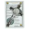 Croix St Benoît - 8 X 4 cm - Email Marron - Avec prière