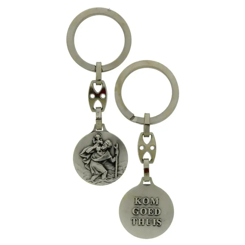 Porte-Clefs - St Christophe / Kom goed thuis 26 mm
