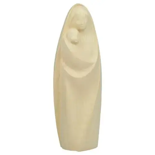 Houtsnijwerk beeld Maria met kind modern 18 cm natuur as
