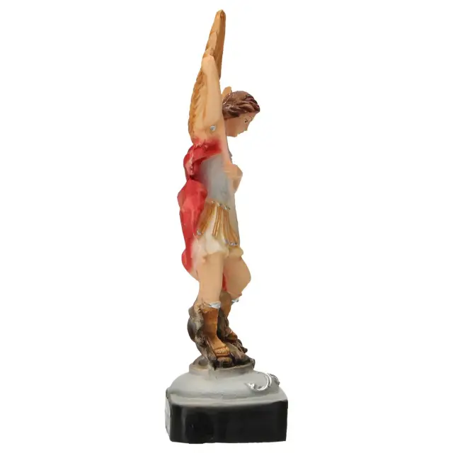 Statue 12 cm - Albâtre couleurs - Saint Michel