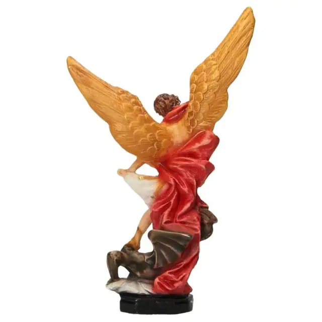 Statue 20 cm - Albâtre couleurs - Saint Michel