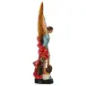 Statue 20 cm - Albâtre couleurs - Saint Michel