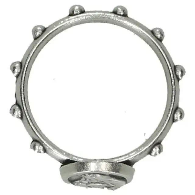Ring-Tientje H Rita Metaal verzilverd