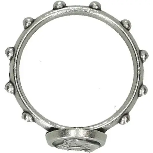 Ring-Tientje H Rita Metaal verzilverd