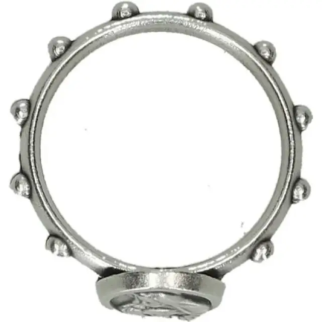 Ring-Tientje H Rita Metaal verzilverd