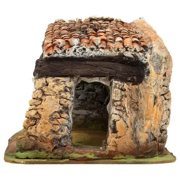 Décor pour santons de Provence - Etable toit ouvert - 26 x 16 x H 14 cm