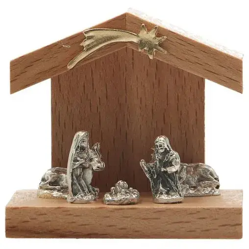 Kerststal - Stal + Ster - 5 X 3,5 X H 5 cm