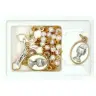 Chapelet Blanc + médaille / Communion + boîte