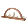 Crèche de Noël moderne en bois avec lumière