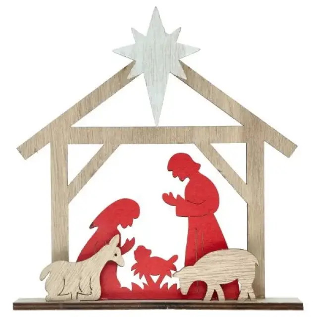 Crèche de Noël en bois