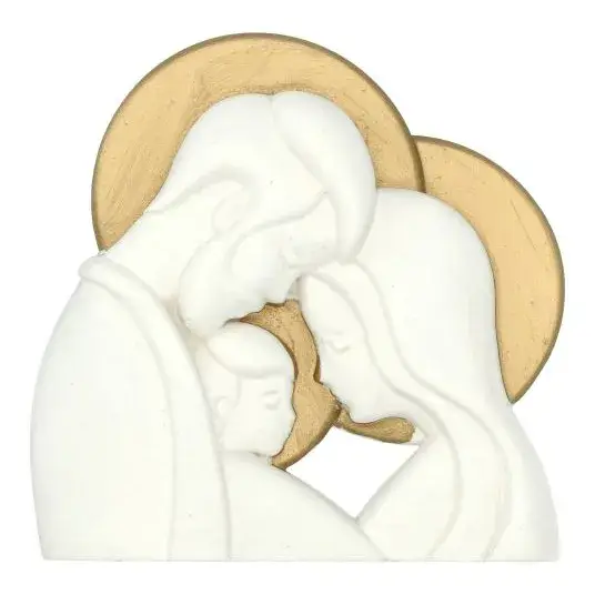Nativité 7.5 cm - Résine blanche + or