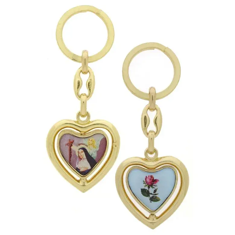 Porte-Clefs Tournant - Ste Rita / Rose
