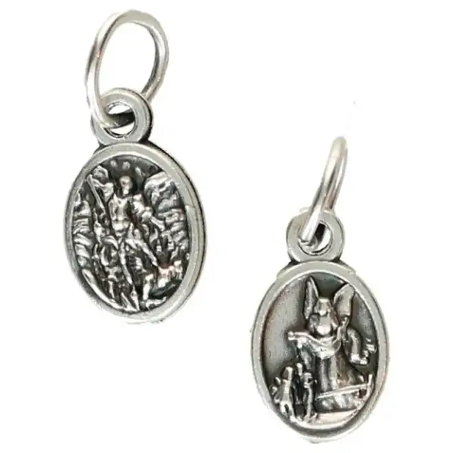 Medaille 10 mm OV - H Michael / Engel bewaarder - Metaal verzilverd